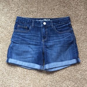 gap denim midi short